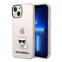 Karl Lagerfeld Karl Lagerfeld Transparent Choupette Body Apple iPhone 14 Plus hátlap tok, rózsaszín