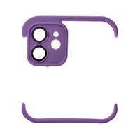 Utángyártott Mini bumper szilikon tok, Apple iPhone 12, lila