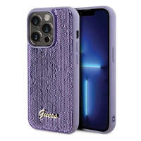 Guess Guess Sequin Script Metal Apple iPhone 15 Pro hátlap tok, lila