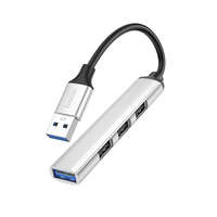Hoco Hoco HB26 USB HUB USB A - USB A 3.0 + 3x USB A 2.0, ezüst
