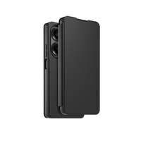 Xiaomi Xiaomi Redmi Note 13 Pro 4G bőr hatású oldalra nyíló gyári tok karpánttal, fekete