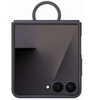 Samsung Samsung Galaxy Z Flip 7 Ring Silicone Cover gyári szilikon tok gyűrűvel, fekete