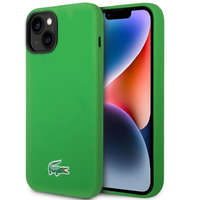 Lacoste Lacoste Liquid Silicone Microfiber Croc Logo MagSafe iPhone 13 / 14 / 15 szilikon tok, zöld