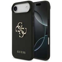 Guess Guess Grained Big 4G & Classic Logo Apple iPhone Air (2025) hátlap tok, fekete