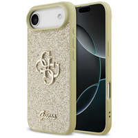 Guess Guess Fixed Glitter Big 4G Apple iPhone Air (2025) hátlap tok, csillámos, arany