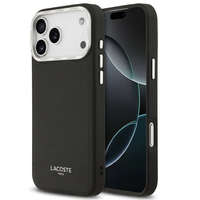 Lacoste Lacoste PU Leather Champs Elysees Apple iPhone 17 Pro MagSafe tok kameravédő peremmel, fekete