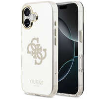 Guess Guess PC/TPU Mirror 4G Glitter Logo Apple iPhone 17 csillámos hátlap tok kameravédő peremmel, MagSafe, arany