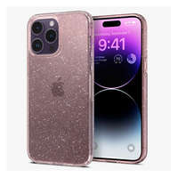 Apple Spigen Liquid Crystal Glitter Apple iPhone 14 Pro Max Rose Quartz tok, átlátszó