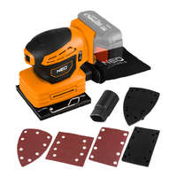 Neo Tools Neo Tools Akkus szénkefementes rezgőcsiszoló alapgép, 3 cserélhető talppal, Energy+ (18V) (akku és töltő nélkül)