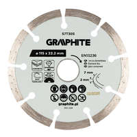 Graphite Graphite Gyémánt vágókorong 115x22.2mm, szegmenses, száraz