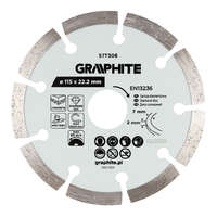 Graphite Graphite Gyémánt vágókorong 115x22.2mm, szegmenses, száraz és vizes
