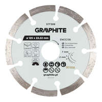 Graphite Graphite Gyémánt vágókorong 125x22.2mm, szegmenses, száraz és vizes