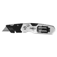 Neo Tools Neo Tools Trapézpengés kés, összecsukható, alu házas, 1+3 penge, 2 db csavarhúzóbittel
