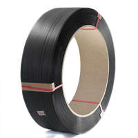 Fekete PP pántszalag; 12X0,7MM; 2000M; 406MM-es cséve