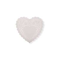  16 db 20*21 cm-es fehér szív alakú tortacsipke