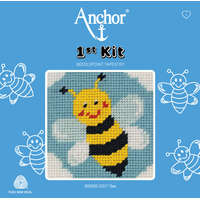 Számfestő Méhecske Gobelin Hímzőkészlet Gyerekeknek és Kezdőknek - Anchor 1st Kit 10x10 cm