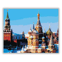 Számfestő Moszkva - Vörös Tér - számfestő készlet