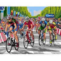 Számfestő Kerékpár verseny - Royal Paris - Előfestett Gobelin Hímzőkanava 45x60 cm