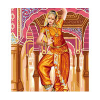 Számfestő Bollywood-i táncos - Royal Paris - Előfestett Gobelin Hímzőkanava 45x60 cm