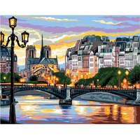 Számfestő Párizsi kilátás - Royal Paris - Előfestett Gobelin Hímzőkanava 45x60 cm