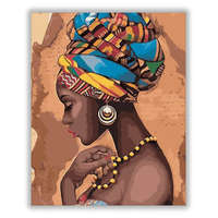 Számfestő Afrikai nő - számfestő készlet