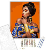 Creative Land Kft Afrikai nő kékben - számfestő készlet