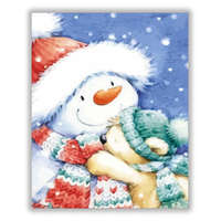 Számfestő Hóember ölelés - számfestő készlet