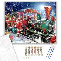 Creative Land Kft Télapó a vonattal - számfestő készlet