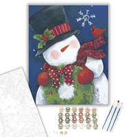 Creative Land Kft Hóember és adventi koszorú - számfestő készlet