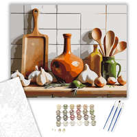 Creative Land Kft Fokhagyma és Fakanalak Konyhai Hangulatban - számfestő készlet