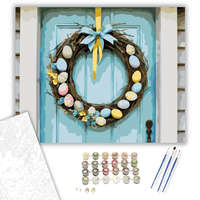 Creative Land Kft Húsvéti Koszorú Festett Tojásokkal - számfestő készlet