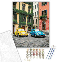 Creative Land Kft Színes Vintage Bogarak Kockaköves Utcán - számfestő készlet