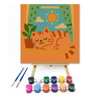 Creative Land Kft Napfényben Szendergő Cica - gyerek számfestő készlet