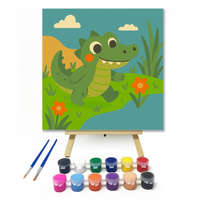 Creative Land Kft Vidám Krokodil a Tóparton - gyerek számfestő készlet
