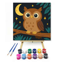 Creative Land Kft Cuki Bagoly az Éjszakai Ágon - gyerek számfestő készlet