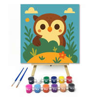 Creative Land Kft Cuki Bagoly a Virágos Dombon - gyerek számfestő készlet