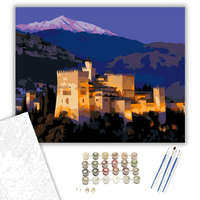 Creative Land Kft Alhambra Granada Délutáni Fényekben - számfestő készlet – 40×50 cm (Keretre feszítve)
