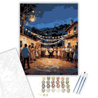 Creative Land Kft Spanyol Falu Esti Fiesta - számfestő készlet – 40×50 cm (Keretre feszítve)