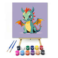 Creative Land Kft Zöld sárkány - gyerek számfestő készlet