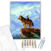 Creative Land Kft Farkas és Nyúl - számfestő készlet – 40×50 cm (Keretre feszítve)