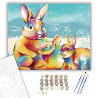 Creative Land Kft Színes Nyuszi Család - húsvéti számfestő készlet