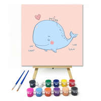 Creative Land Kft Szerelmes Bálna - gyerek számfestő készlet