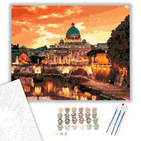 Creative Land Kft Szent Péter Bazilika Róma - számfestő készlet – 40×50 cm (Keretre feszítve)