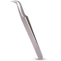 Long Lashes szempilla csipesz hajlított, ezüst (LLA33004)