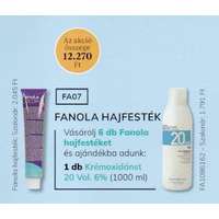 FA07 FANOLA Color hajfesték 6 + 1x 6% Oxi (+ AJÁNDÉK 1 db Fanola 6 % Krémoxidáns 1000 ml)