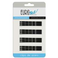  Eurostil Hullámcsatt Fekete 7 cm egyenes 24db/csomag 01611/50 (Ref.: 01611/50)