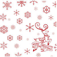 Lucart S.P.A. Fato Sztár karácsonyi szalvéta Christmas Deer White 2 rétegű 38x38cm 40 szál/csomag