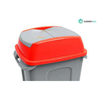 PLANET Hippo hulladékgyűjtő szemetes fedél, műanyag, piros, 70L