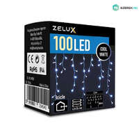 Zelux Zelux karácsonyi világítás, fényfűzér, jégcsap, 100 led, fehér, 2,5m