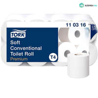TORK Tork toalettpapír T4 kistekercses Premium (3r., hófehér, 250lap/tek, 8tek/csg, 9csg/karton)